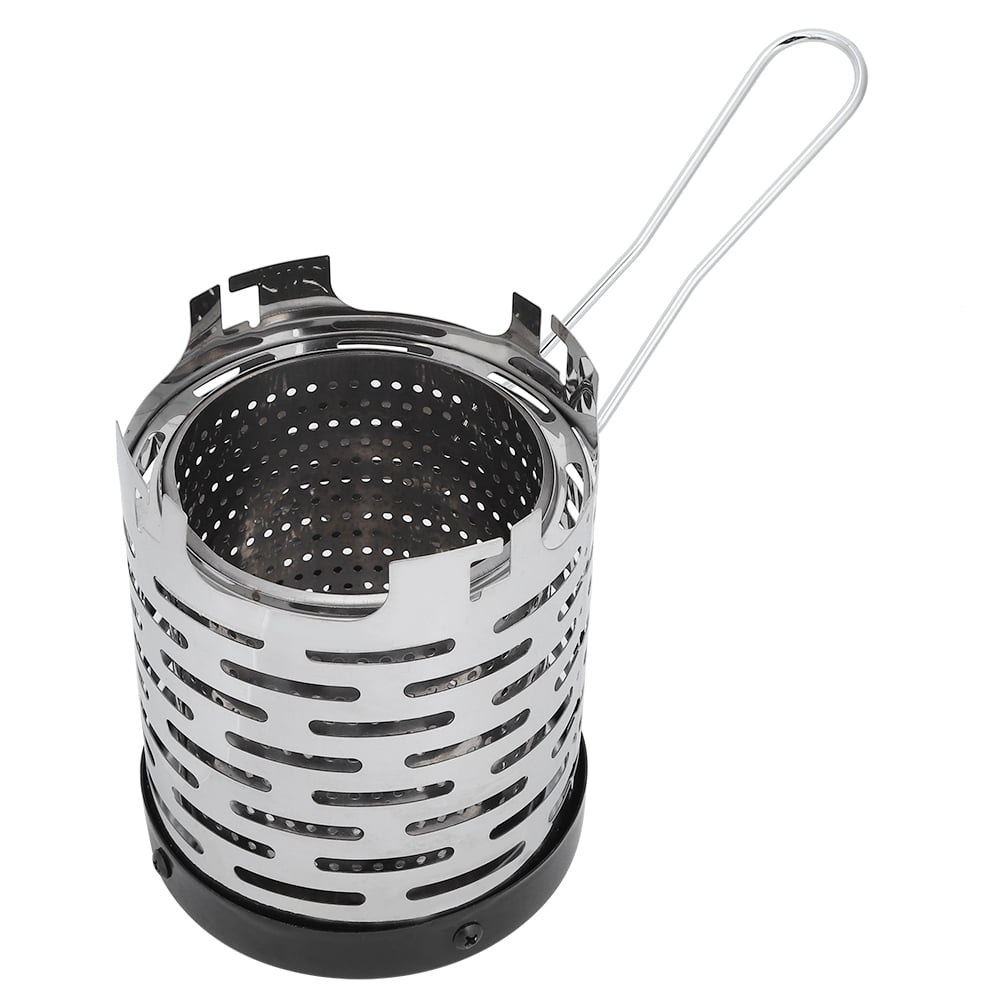 Fdit Mini Stove Heating Cover Stainless Steel Camping Mini Heater Portable Warming Heater Shield for Outdoor Backpacking Hiking