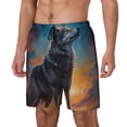 thumbnail image 1 of Balery Moonlit Night Sky Wolf Bañador para hombre, shorts de playa de secado rápido con entrepierna y forro de compresión-Medium, 1 of 6