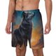 thumbnail image 1 of Fotbe Moonlit Night Sky Wolf Traje de Baño para Hombre – Shorts de Natación de Secado Rápido con Forro y Bolsillos-X-Large, 1 of 6