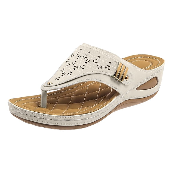 Women's Orthopedic Beach Sandals Arch Support Wedge Platform Non-Slip Casual Comfortable