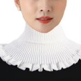 thumbnail image 4 of Rigardu Hot Sale!! Scarf for Women Winter 2025 Women's Turtleneck Dickey Collar Knitted Detachable Collars Mock High Turtleneck Dickey Collar for Women Girl White One Size, 4 of 5