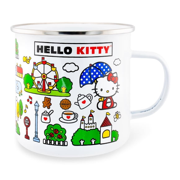 Taza plateada Buffalo Sanrio Hello Kitty Destination Town, 620 ml