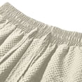 thumbnail image 6 of Mens Casual Sweat Shorts Drawstring Summer Beach Stretch Quilted Shorts Workout Running Big and Tall Size XS-3XL Beige, 6 of 8