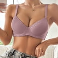 thumbnail image 4 of Lixiuxyad Comfort Bras Women's Thin Solid Color Comfortable Breathable Push Up Bra With Underwire Triple Bra, 4 of 6