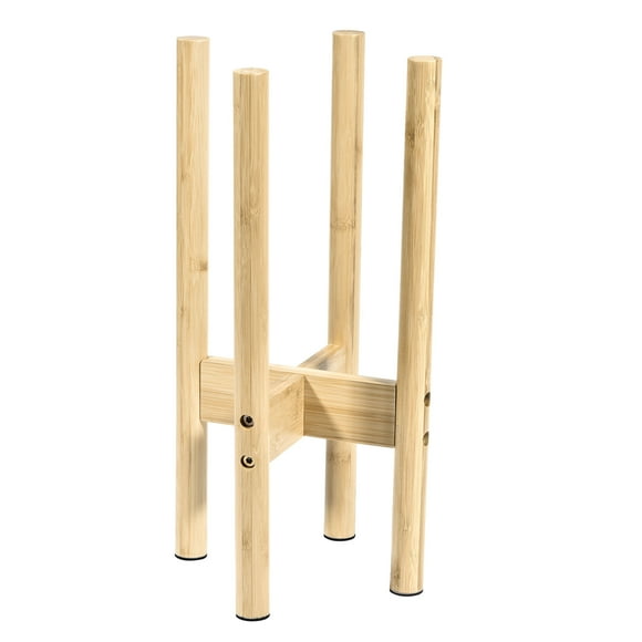 Unique Bargains 5.9' x 5.9' x 15.7' Bamboo Plant Stand, Corner Plant Shelf Rack for Indoor Outdoor Plants