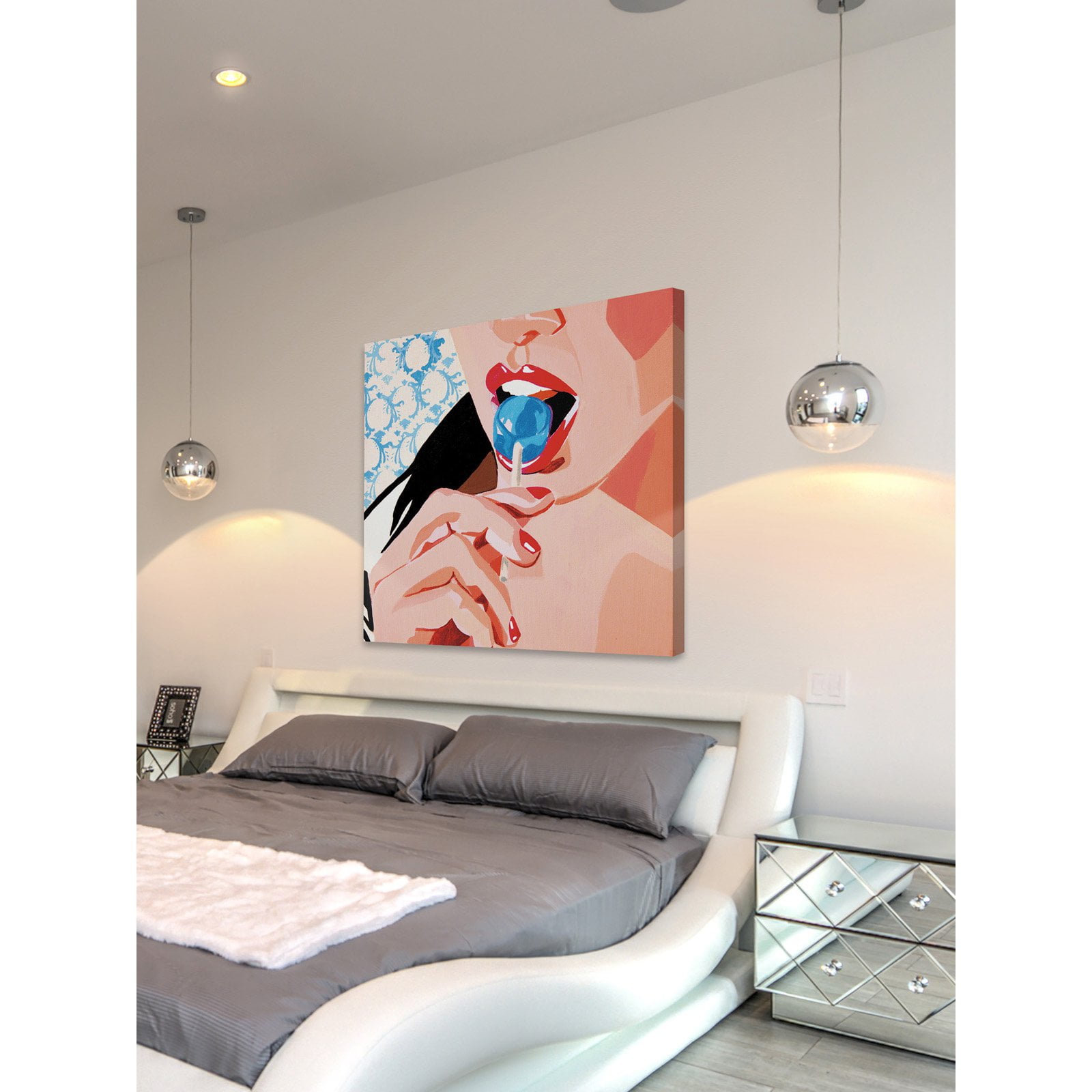 Marmont Hill "Lollipop" by Molly Rosner Painting Print on Wrapped Canvas