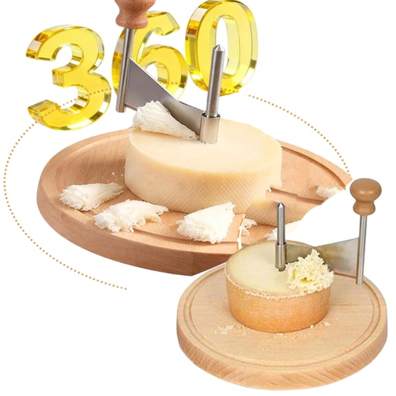 Cheese Curler Flower Maker Wheel Slicer, 2026 Upgraded Stainless Steel Curler with Lid Handle & Punch Tool, Up to 6"