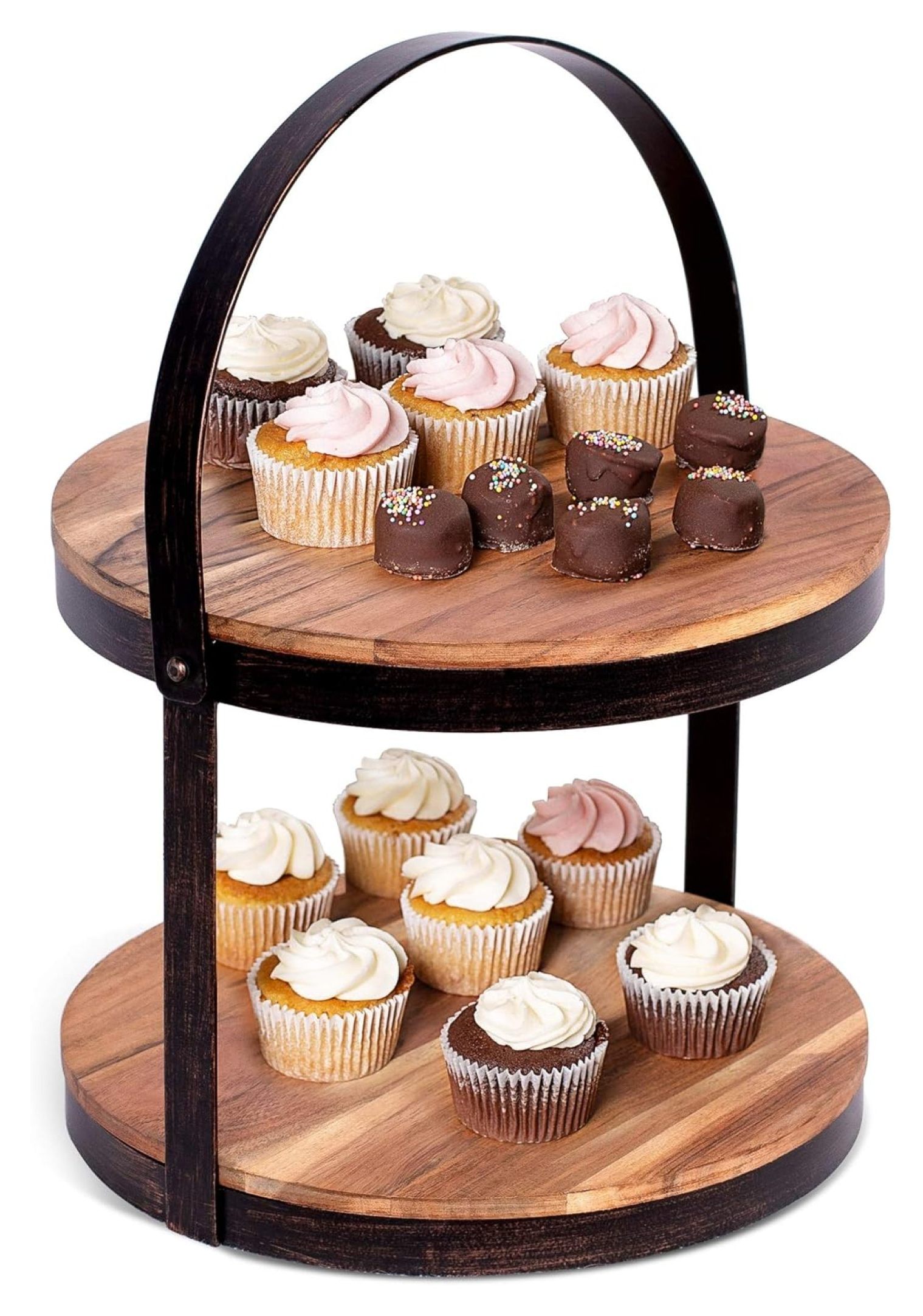 Libbey Selene 3-Tier Glass Dessert Stand - Curvy Elegant Style, Dishwasher Safe