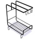thumbnail image 1 of Black Kitchen Draining Rack with Water Tray for Sponge and Dishcloth Holder Made of Carbon Steel and PP, 1 of 4