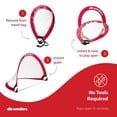 thumbnail image 4 of Collapsible Soccer Goal Set of 2 with Travel Bag - Ultra Portable 4 Foot Instant Pop Up Football Goal Nets for The Beach| Playground | Backyard | Camping - Kids Soccer Training Nets, 4 of 6
