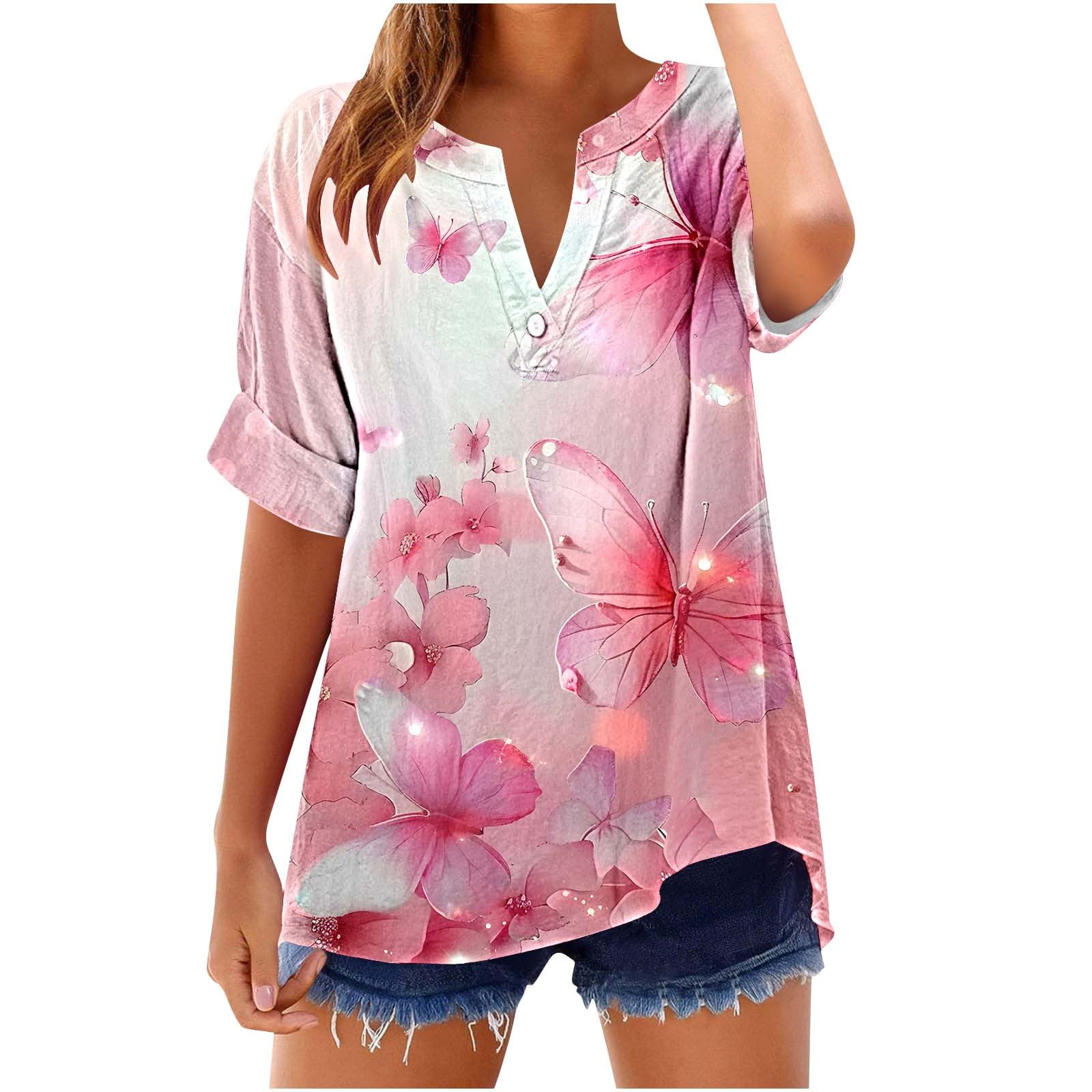 Xdegoge Women's Tunic Tops Summer Dressy Casual Blouses Vintage