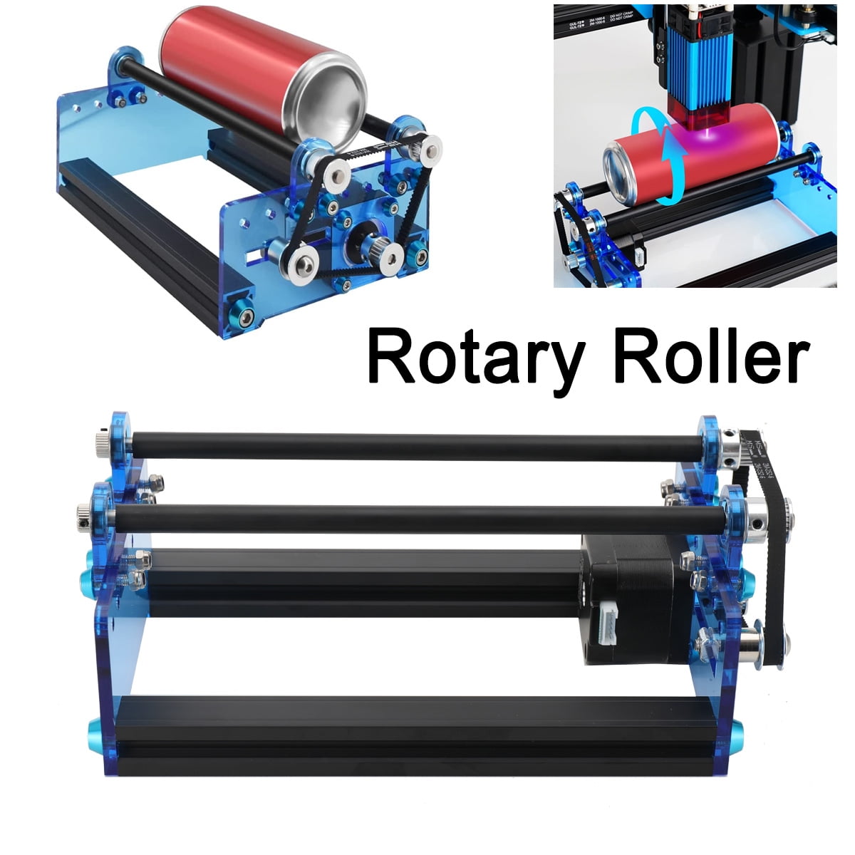 TABODD Laser Engraver Y-axis Rotary Roller Engraving Module for Cylindrical Objects