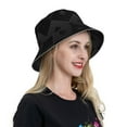 thumbnail image 4 of Balery Black Poker Sun Hats for Men Women Bucket Hat UPF 50+ Buckey Hat Boonie Hat Foldable UV Protection Hiking Beach Fishing Summer, 4 of 9
