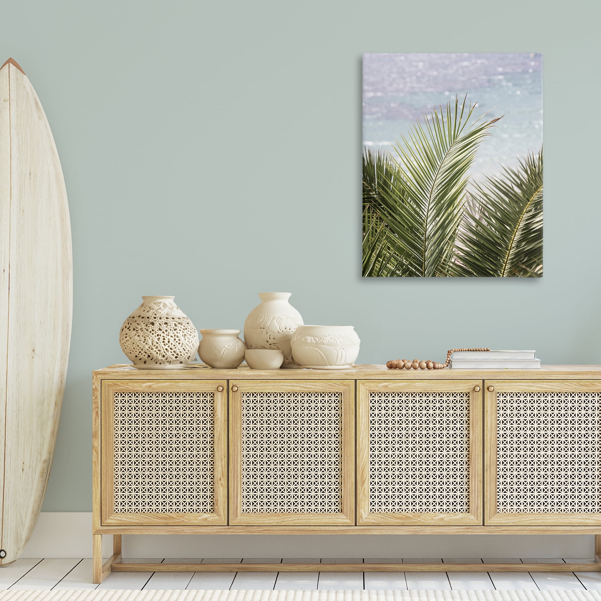 Stupell Industries Graceful Palms by Sea Nautical & Beach Photography Wrapped Canvas Art Print Wall Art, 30 x 40