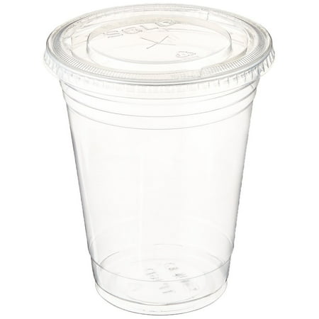 A World Of Deals Plastic CLEAR Cups with Flat Lids for Iced Coffee Bubble Boba Tea Smoothie,100 Sets 16 (Best Iced Coffee Cup)