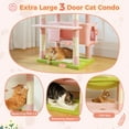 thumbnail image 3 of PAWZ Road 73 inches Large Cat Tree Tower Multi-Level Cat Condo with Scratching Posts for indoor Cats,Pink, 3 of 12