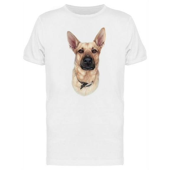 German Shepherd Realistic Photo T-Shirt Men -Image by Shutterstock, Male Medium