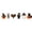 A004- D, variant on Halloween Cupcake Toppers 1 Inch to 2 Inch 6 Pack Halloween Cake Decorations for Halloween Party Decor Halloween Party Supplies for Halloween Birthday Student Shower Events