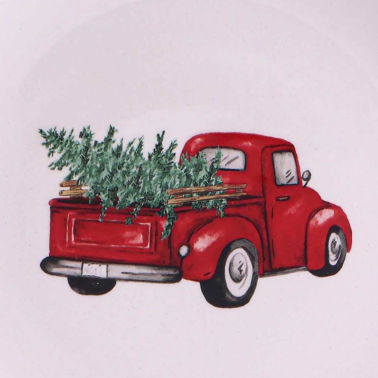 Holiday Time 9" Truck Salad Plate, 6-Piece