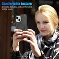thumbnail image 4 of ELEHOLD Case for iPhone 13, Shockproof Slim Magnetic Leather Case, Compatible with MagSafe Accessories,Black, 4 of 5