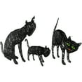 thumbnail image 5 of Northlight LED Lighted Black Cat Family Outdoor Halloween Decorations - 27.5" - Set of 3, 5 of 6