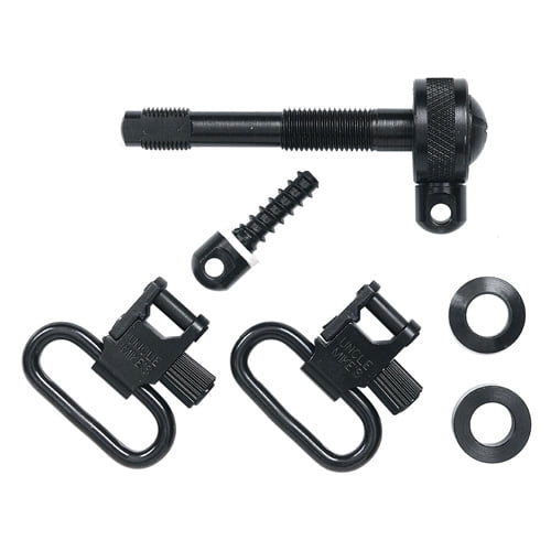 Uncle Mike's Quick Detach Sling Swivels for Remington 742, Black, 1"