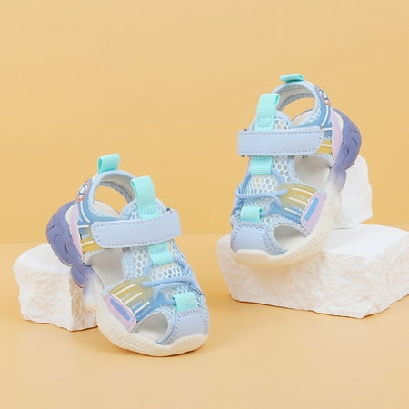 

CHAOLEI Girls And Boys Toe Sandals Summer Children s Soft Sole Shoes Fashion Girls And Boy Baby Beach Shoes -Blue 6