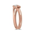 thumbnail image 3 of Bague Solitaire Nœud en Diamant 1/5 Ct Taille Ronde Brillante en Or Rose 14 K, 3 of 3