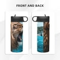 thumbnail image 3 of Pofeuu Ice Blue Coastal Lion Print 18oz Sports Insulated Kettle, Sports Bottle Water Bottles For Men Women For Gym Hiking Camping Running Mountain Bike Outdoor Sports, 3 of 8