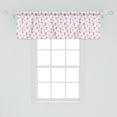 thumbnail image 2 of Ambesonne Botanical Window Valance, Flower Bouquet Silhouette, 54" X 18", Dark Magenta and Pale Pink, 2 of 3