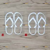 2X White 4 Inches Flip Flop Hawaii Life Decal Vinyl Sticker Car Laptop Window