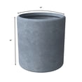 thumbnail image 5 of LeisureMod Tundra Fiberstone and MGO Clay Planter, Mid-Century Modern Round Planter Pot for Indoor and Outdoor (Aged Concrete, 26 Inch), 5 of 7