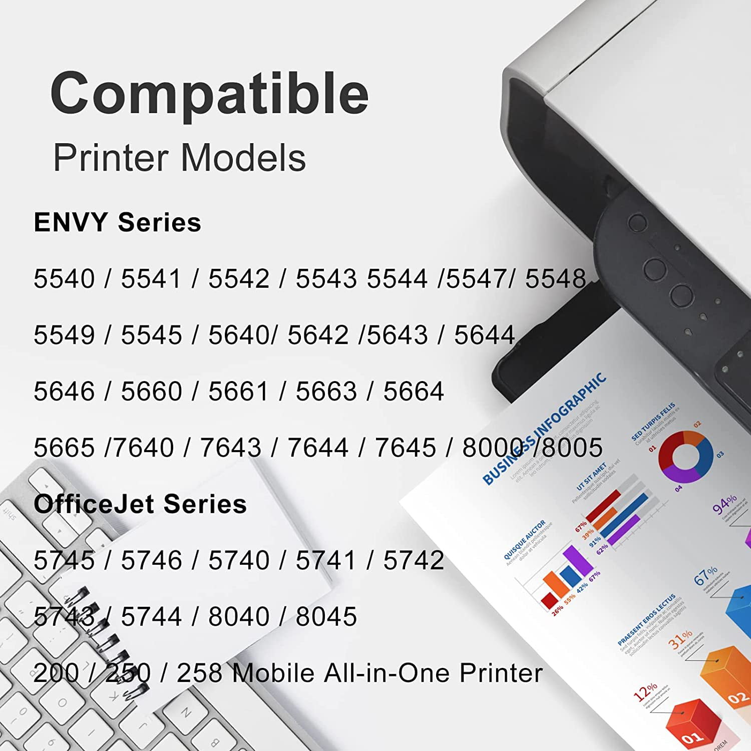 HP 62 Cartouche d'encre trois couleurs authentique (C2P06AE) pour Officejet  Mobile 250, Envy 5540/5640/7640, Officejet 5740 e