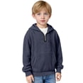 thumbnail image 4 of Boys Waffle Quarter Zip Hoodies Long Sleeve Loose Sweatshirts Fall Winter Tops&nbsp;, 4 of 5