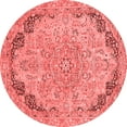 thumbnail image 1 of Ahgly Company Machine Washable Indoor Round Abstract Red Modern Area Rugs, 6' Round, 1 of 4