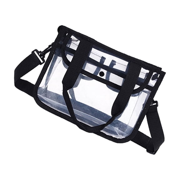 RENACLIPY Black Transparent EVA Crossbody Bag Lightweight Shoulder Purse Stylish Handbag for Women