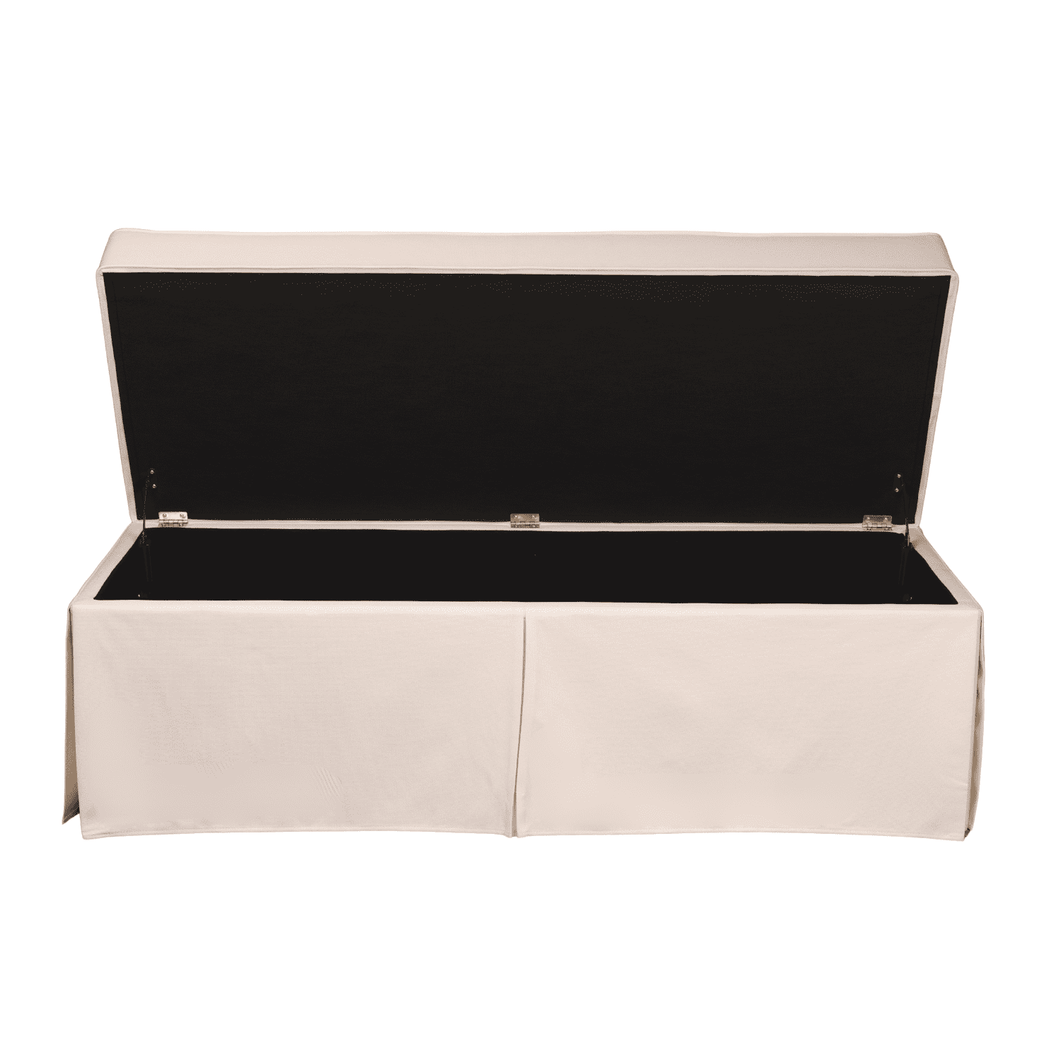 My Texas House Clementine Upholstered Skirted Bench, Taupe