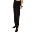 thumbnail image 4 of Comfortable Mid-Rise 100% Premium Cotton Black Women's Straight Leg Pants - Sizes S-2XL - Miracles Manifester, 4 of 6