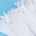 thumbnail image 3 of 100PCS Closed Tail Nylon Zipper Smooth Self-locking Pants Zipper Sturdy Laundry Zipper Multi-purpose Pen Bags Zipper for Home Store (White Net 30cm Long), 3 of 5