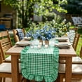 thumbnail image 4 of Long Fabric Table Runner with Ruffled Edge for Coffee, Dining, TV Cabinet Decor, Multiple Colors, 35x10cm, 4 of 7
