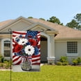 thumbnail image 2 of Amhnf America Beautiful Patriotic Flowers In Mason Jar Garden Flag For Home Outdoor Garden Yard Decor 12x18 inch, 2 of 5