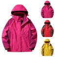 thumbnail image 5 of GEWSEY Women's Waterproof Rain Jacket with Hood Lightweight Outdoors Raincoat (Red, 3XL), 5 of 5