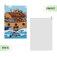 thumbnail image 2 of Easygdp Animals on Noah's Ark Golf Towel 24x16in for Men and Women with Carabiner Clip for Easy Attachment, 2 of 8
