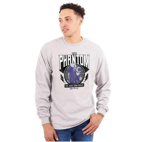 the Phantom Ghost Who Walks Retro Long Sleeve TShirt Men Women Brisco Brands S