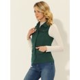 thumbnail image 3 of Chaqueta con Cremallera Allegra K Anorak Utility Chaleco Mujer Verde Oscuro XS, 3 of 5