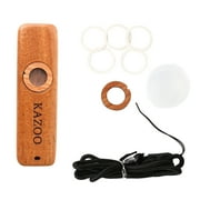 Wood KAZOO with Five Membrane Flute Diaphragm Mouth Kazoos Musical Instruments