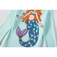 thumbnail image 4 of Popshion Toddler Baby Girls Mermaid Long Sleeve Top and Pants 100% Cotton Pajamas Set, 2 Piece, Size 3T-7 Years, 4 of 7