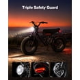 thumbnail image 7 of Actbest Blaze Retro Electric Bike for Adults, 16"x4.0 Fat Tire Vintage E‑Bicycle, 500W Hub Motor 28MPH（Peak 1500W）, 48V 13Ah Removable Battery, Dual Shock Absorption,Black & Red, 7 of 7
