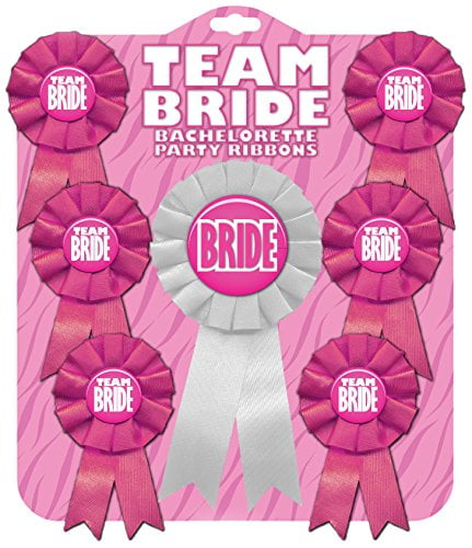 Team Bride Bachelorette 7 Piece Party Ribbons 