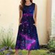 thumbnail image 1 of WILLBEST Vestidos Largos Casuales Para Mujer Vestido Informal Con Bolsillo Y Estampado De Cielo Estrellado Para Mujer 243, 1 of 3
